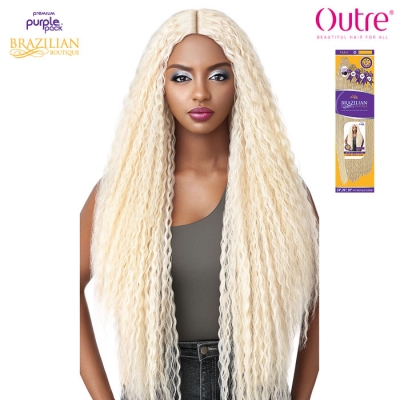 Outre Purple Pack Brazilian Boutique Human Hair Blend Weaving - VIRGIN FRENCH WAVE 24.26.28