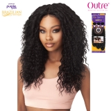 Outre Purple Pack Brazilian Boutique Human Hair Blend Weaving + W Part Closure - DEEP WAVE 14.16.18