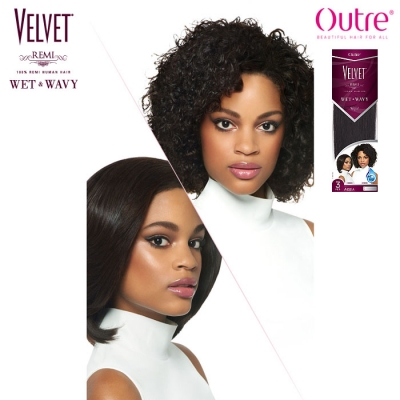 Outre Velvet Remi Wet & Wavy Weave - AQUA 3PCS