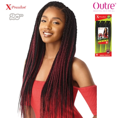 Outre X-Pression Pre Looped Crochet Braid - SENEGAL TWIST MEDIUM NATURAL TIP 20