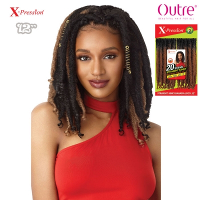 Outre Synthetic X-Pression Crochet Braid - STRAIGHT KINKY BAHAMA LOCS 12