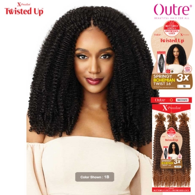 Outre X-Pression Twisted Up Crochet Braid - 3X SPRINGY BOHEMIAN TWIST 16