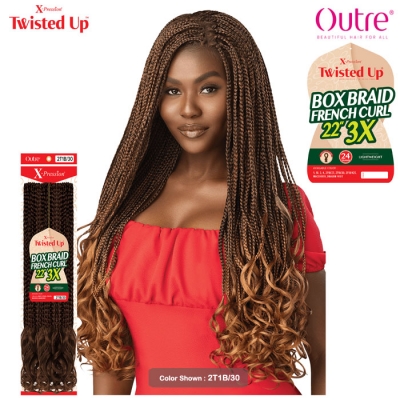 Outre X-pression Twisted Up Braid - BOX BRAID FRENCH CURL 22 3X