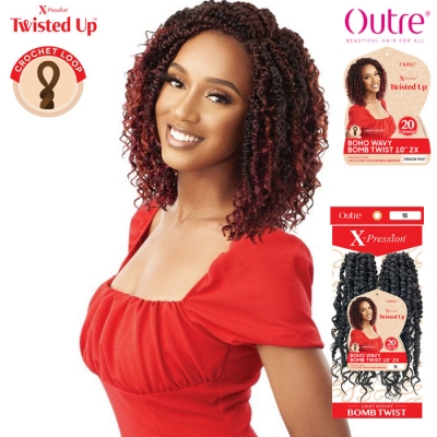 Outre X-Pression Twisted Up Synthetic Braid - BOHO WAVY BOMBTWIST 10 2X