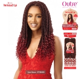 Outre X-Pression Twisted Up Crochet Braid - BUTTERFLY JUNGLE ROSE BRAID 18 2X