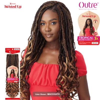 Outre X-pression Twisted Up Braid - TROPICAL BOUNCY LOCS 22 3X