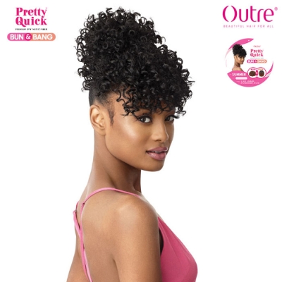 Outre Pretty Quick Synthetic Bun & Bang - SUMMER