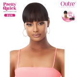 Outre Pretty Quick Synthetic Hair Bun - CLASSIC BLUNT BANG