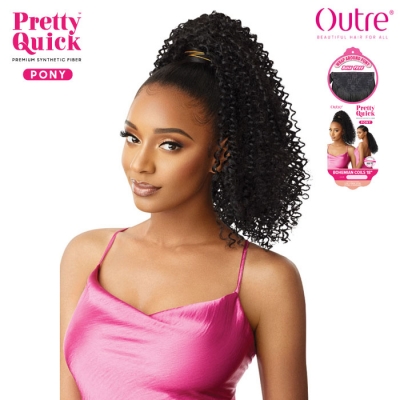 Outre Synthetic Pretty Quick Wrap Ponytail - BOHEMIAN COILS 18