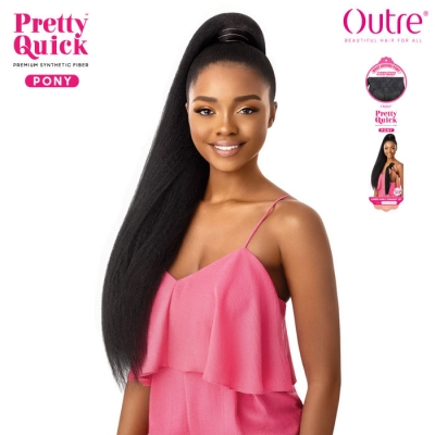 Outre Synthetic Pretty Quick Wrap Ponytail - JUMBO KINKY STRAIGHT 30