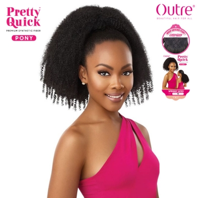 Outre Synthetic Pretty Quick Wrap Pony - SPRINGY AFRO