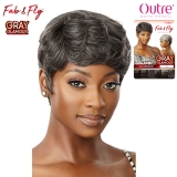 Outre 100% Human Hair Fab & Fly Gray Glamour Wig - HH ADDISON