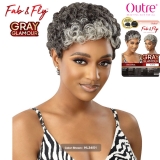 Outre Fab & Fly Gray Glamour 100% Human Hair Wig - HH-DINA