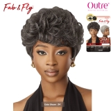 Outre Fab & Fly 100% Human Hair Gray Glamour Full Wig - HH-JOAN