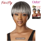 Outre Fab & Fly 100% Human Hair Gray Glamour Full Wig - HH-ZAIDA