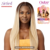 Outre Airtied Human Hair Blend Glueless 13X6 HD Lace Front Wig - HHB-SLEEK YAKI 28