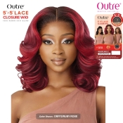 Outre 100% Human Hair Blend 5x5 Glueless HD Lace Closure Wig - HHB-BODY WAVE 16