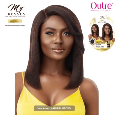 Outre MyTresses Gold Label 100% Unprocessed Human Hair Lace Front Wig - AMITA