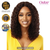 Outre The Daily Wig 100% Unprocessed Human Hair Lace Part Wig - HH Wet N Wavy NATURAL DEEP 16