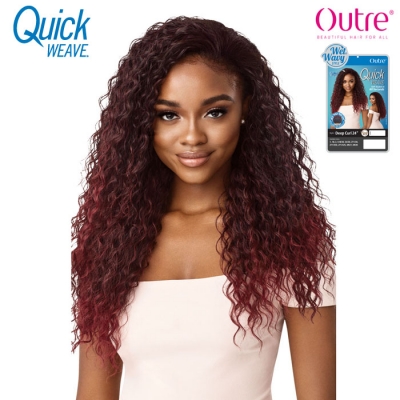 Outre Quick Weave Wet & Wavy Half Wig - DEEP CURL 24