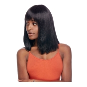 IT Tress Bob Style Human Hair Blended Hand Tied Part Wig - FH-403