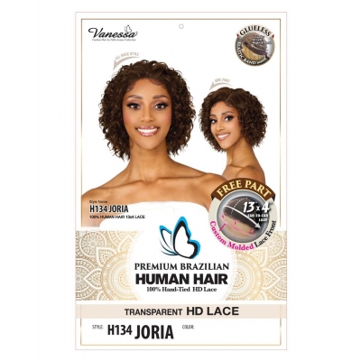 Vanessa Glueless 100% Premium Brazilian Human Hair 13x4 HD Lace Front Part Wig - H134 JORIA
