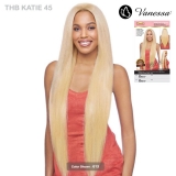 Vanessa Honey Brazilian Human Hair Blend Tops Lace Front Wig - THB KATIE 45